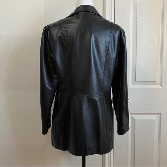 SOLD Vintage Danier Black Leather Blazer Jacket - Picture 6 of 8